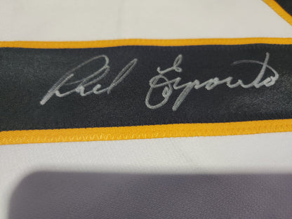 PHIL ESPOSITO Signed Boston Bruins White JSA Authentication Witness PRO Jersey - HOF1984
