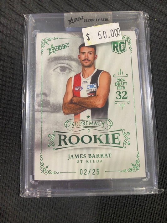 2025 AFL Select Supremacy Rookie - James Barrat - Rookie 02/25
