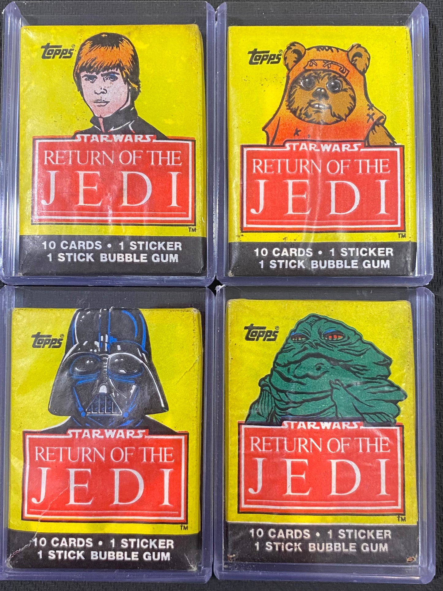 1983 Return Of The Jedi Wax Pack Art Set