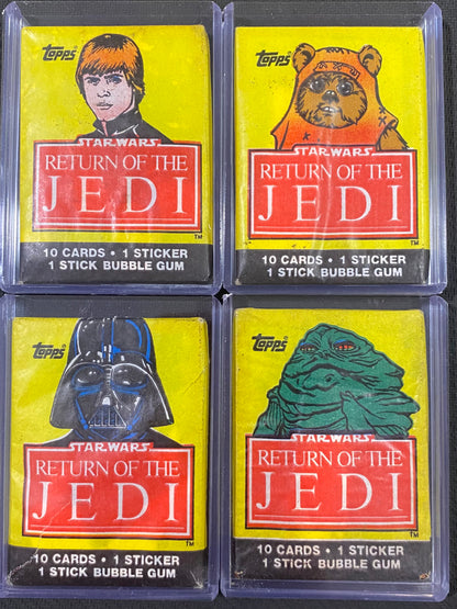 1983 Return Of The Jedi Wax Pack Art Set