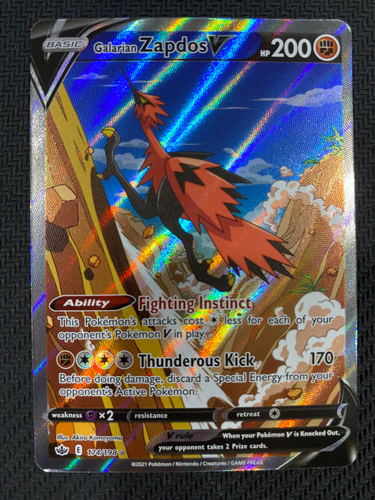 Galarian Zapdos V 174/198 - Chilling Reign - Ultra Rare