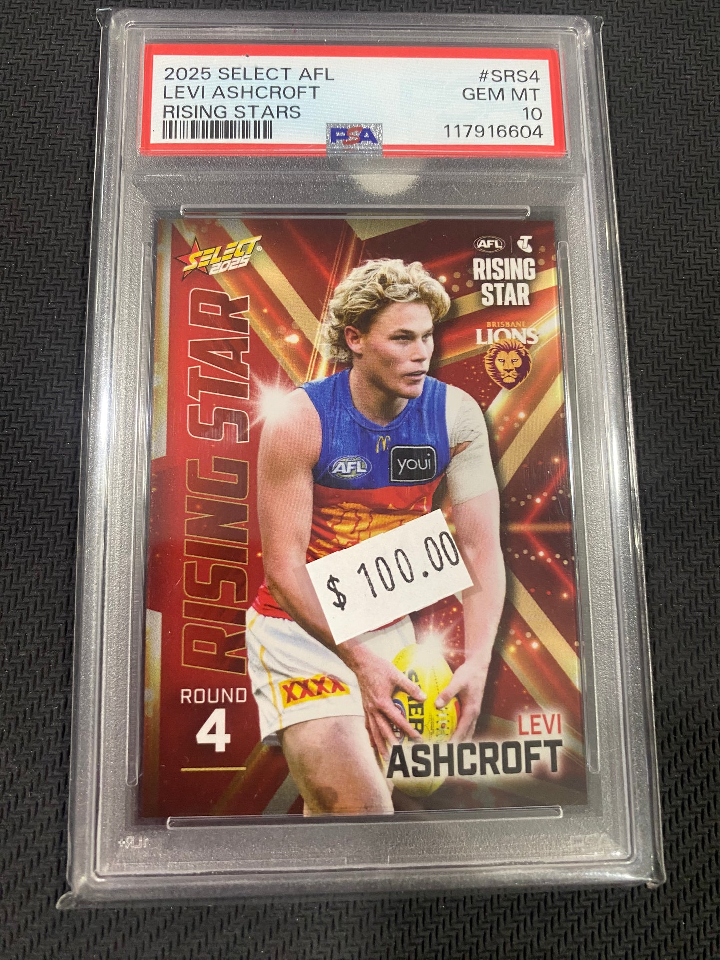 2025 AFL Select - Levi Ashcroft - PSA 10 - Rising Stars 369/497