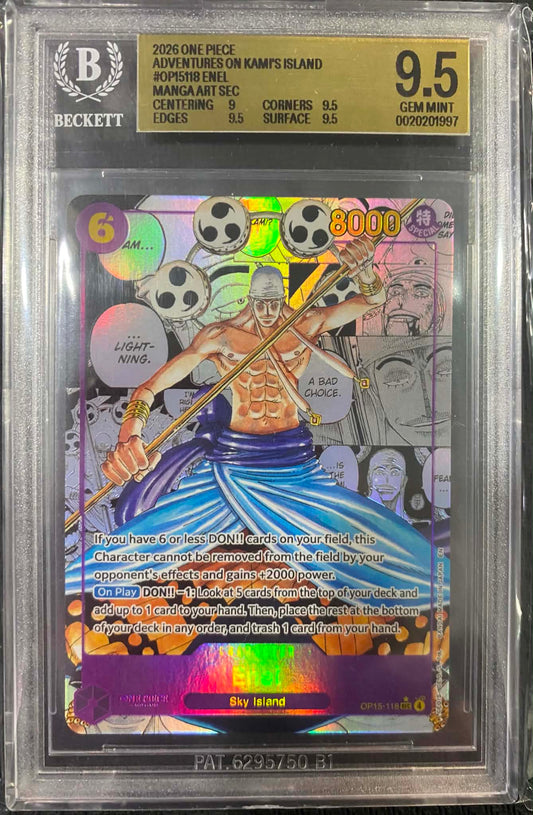 ENEL OP15-118 Manga Alternate Art ENGLISH BGS 9.5