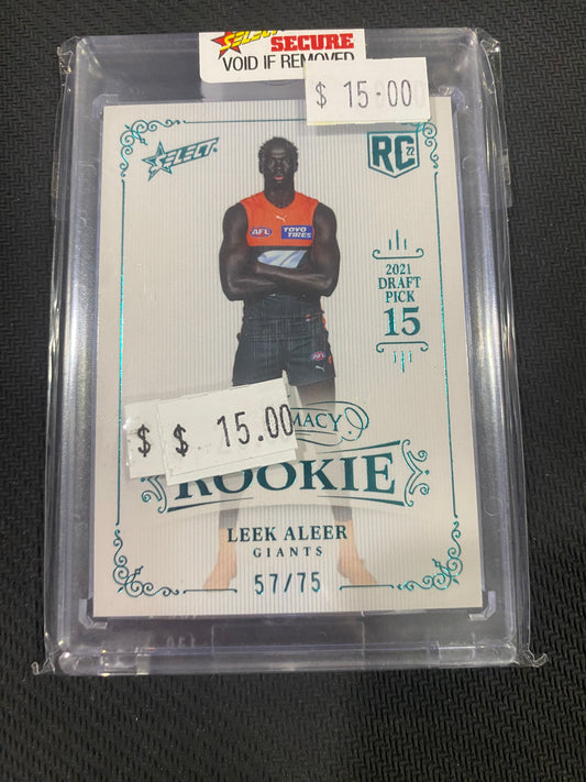 2022 AFL Select Supremacy Rookie - Leek Aleer - Rookie 57/75
