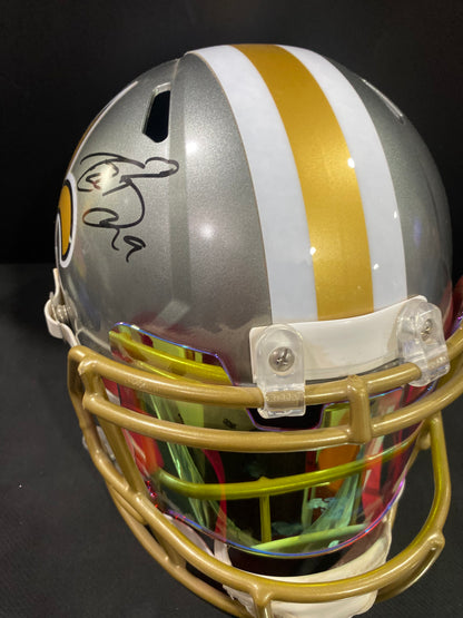 The highlighted item is a New Orleans Saints "Flash" Alternate Football Helmet, hand-signed by legendary quarterback and future Hall of Famer Drew Brees - Beckett Witnessed Authentication