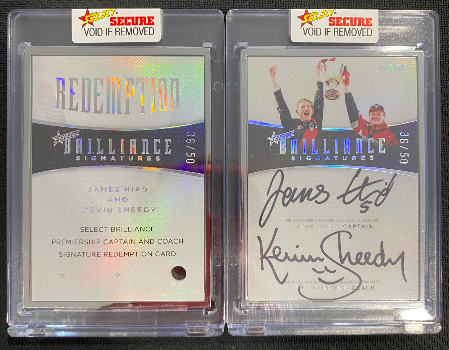 2025 AFL Select - James Hird & Kevin Sheedy - Captain & Coach Signature 36/50