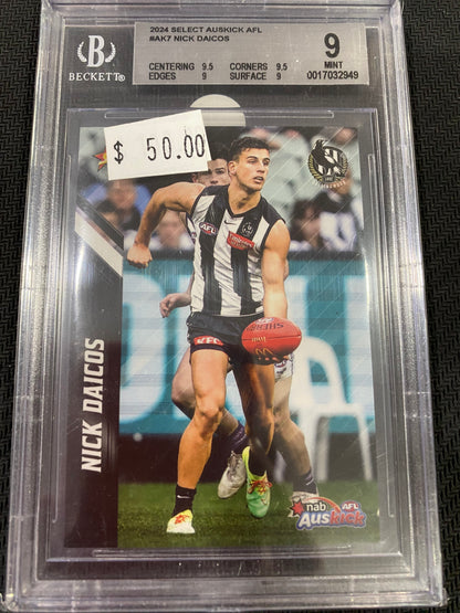 2024 AFL Select - Nick Daicos - BGS 9 - Auskick