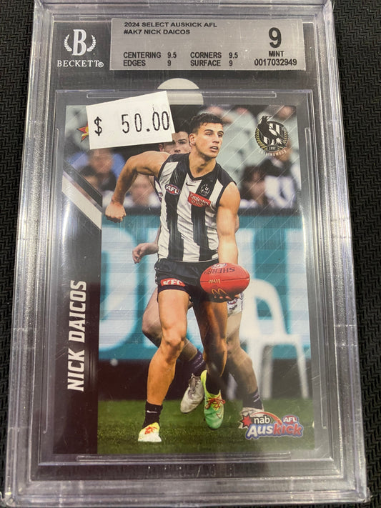 2024 AFL Select - Nick Daicos - BGS 9 - Auskick