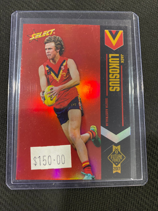 2017 AFL Select Future Force - Jack Lukosius - Red 030/40
