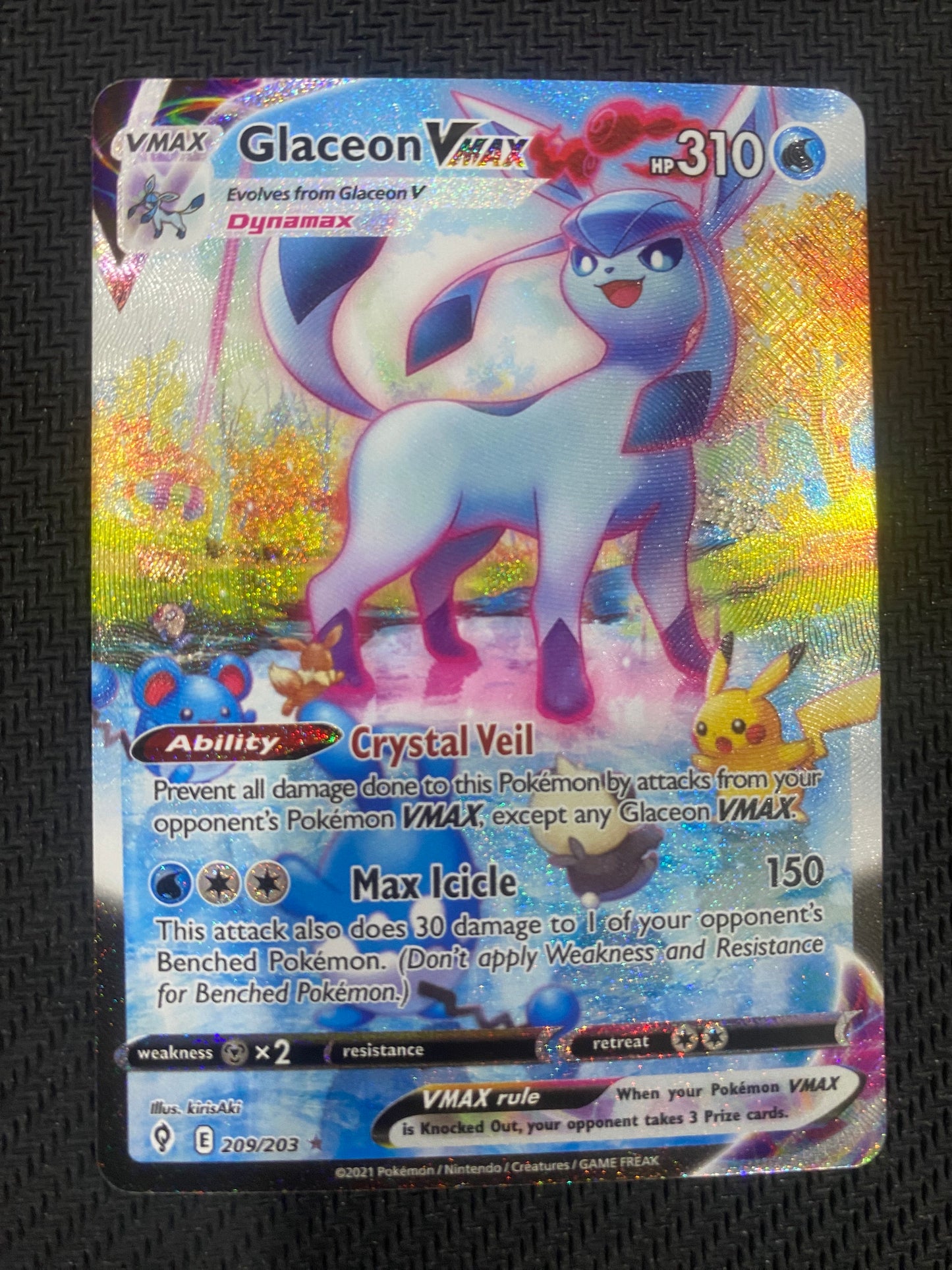 Glaceon VMAX (Alternate Art) 209/203 - Evolving Skies - Alternate Art