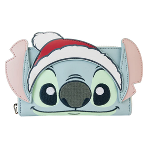 Lilo & Stitch - Stitch Holiday Glitter Zip Around Wallet Purse