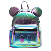 Disney - Mickey Oil Slick 10" Faux Leather Mini Backpack