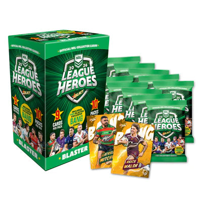 PRE ORDER - Shipping from February 26th - 2026 NRL League Heroes Blaster Box