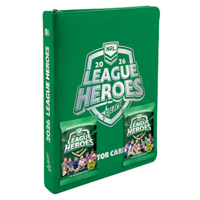 PRE ORDER - Shipping from February 26th -2026 NRL League Heroes Vinyl Album + 2 Packs Cards