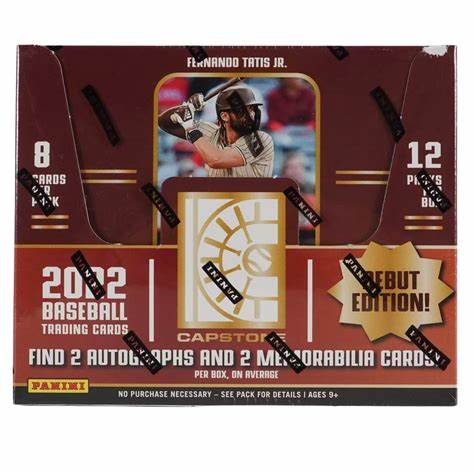 2022 PANINI CAPSTONE BASEBALL HOBBY BOX (12 PACKS)