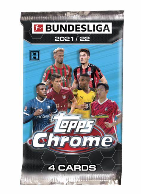 2021-22 Topps Chrome Bundesliga Soccer Hobby single pack (4 CARDS)