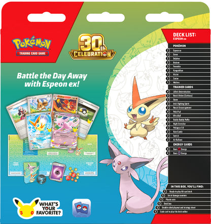 PRE-ORDER COMING SOON: Pokémon TCG: 30th Celebration Battle Deck— Espeon ex / Umbreon ex