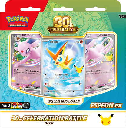 PRE-ORDER COMING SOON: Pokémon TCG: 30th Celebration Battle Deck— Espeon ex / Umbreon ex