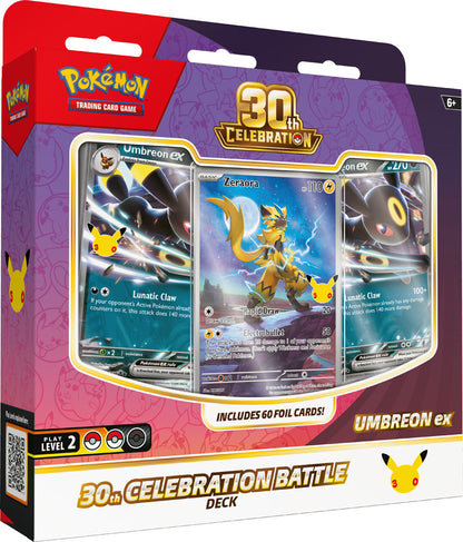 PRE-ORDER COMING SOON: Pokémon TCG: 30th Celebration Battle Deck— Espeon ex / Umbreon ex