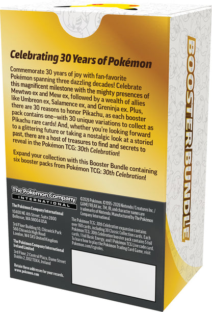 PRE-ORDER COMING SOON: Pokémon TCG: 30th Celebration Booster Bundle