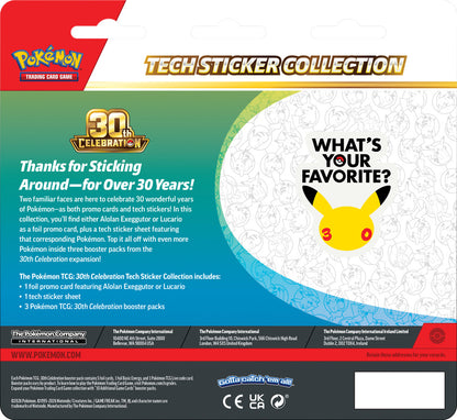 PRE-ORDER COMING SOON: Pokémon TCG: 30th Celebration Tech Sticker Collection