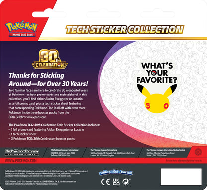 PRE-ORDER COMING SOON: Pokémon TCG: 30th Celebration Tech Sticker Collection