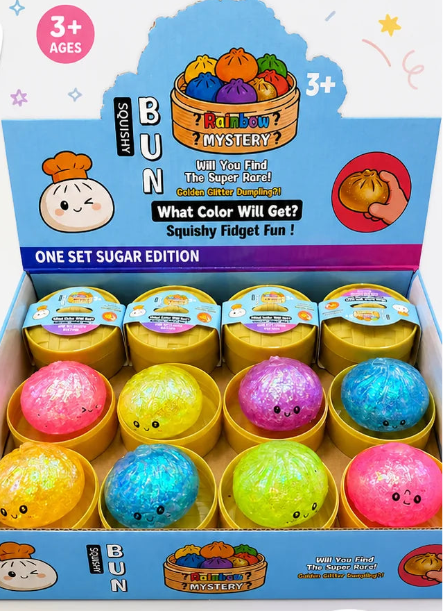 Squishy Bun Glitter Rainbow Mystery