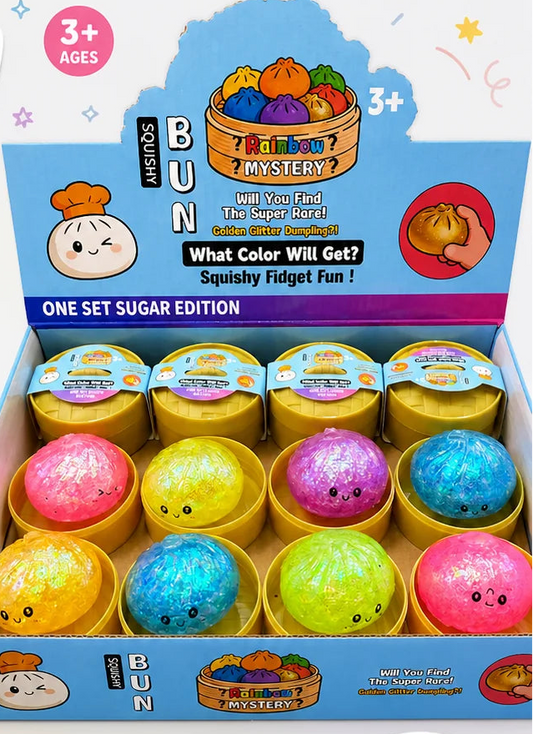 Squishy Bun Glitter Rainbow Mystery