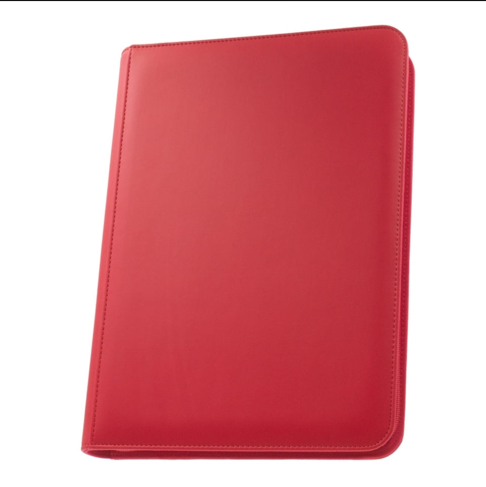 PALMS OFF - Collector's Series 9 Pocket (360) Zip Trading Card Binder - RED