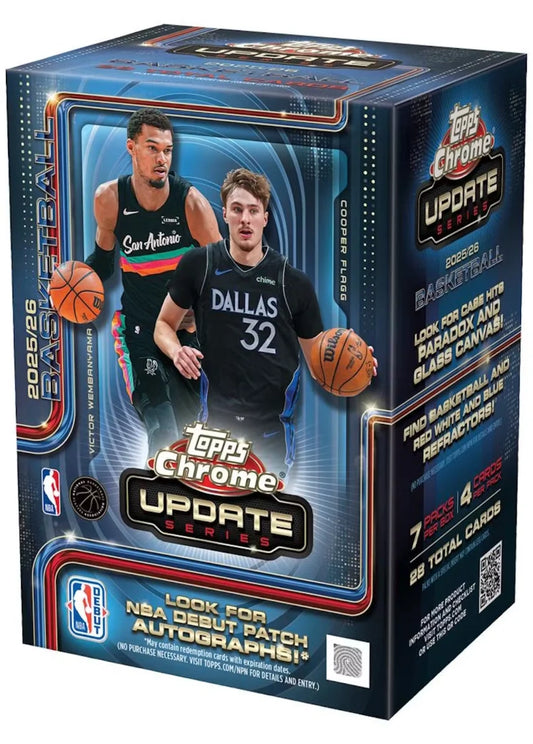 2025-26 Topps Chrome Update Series Basketball Blaster Box