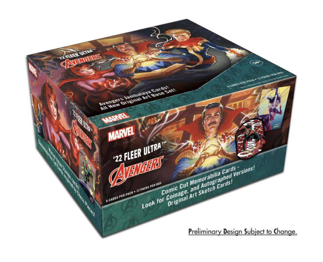 Marvel Comics - 2022 Fleer Ultra Avengers Trading Cards (Display of 12)