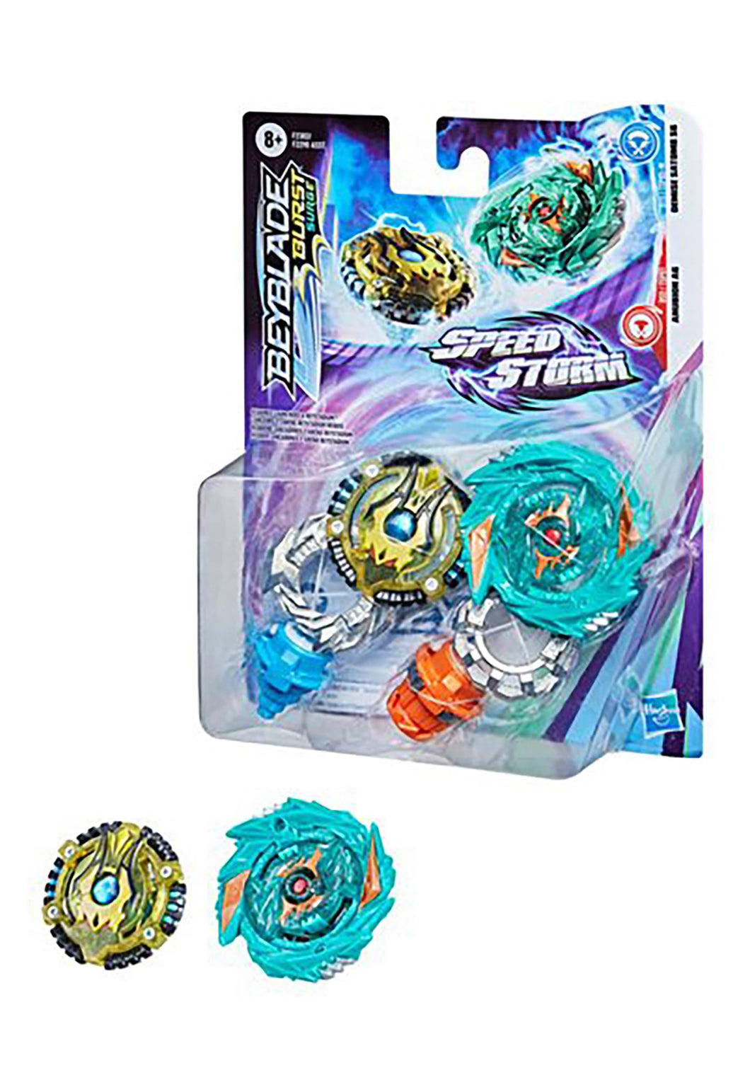 Beyblade Burst Surge Speedstorm Demise Dual Pack Satomb S6 and Anubion A6