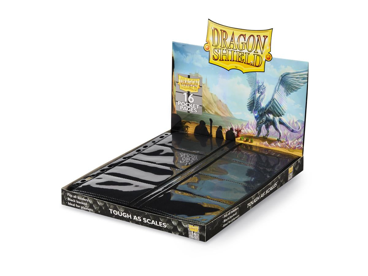 Dragon Shield: Binder Pages – 16-Pocket Display – Black