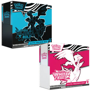 PRE ORDER - Pokemon TCG - Scarlet & Violet - Black Bolt / White Flare - ELITE TRAINER BOX (ETB)