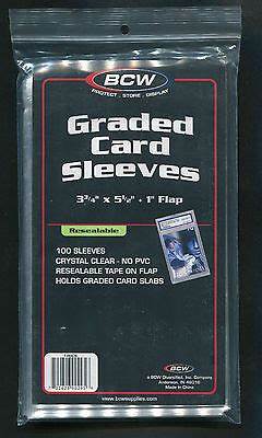 100 BCW Graded Card SLeeves for PSA BGS SGC Slabs