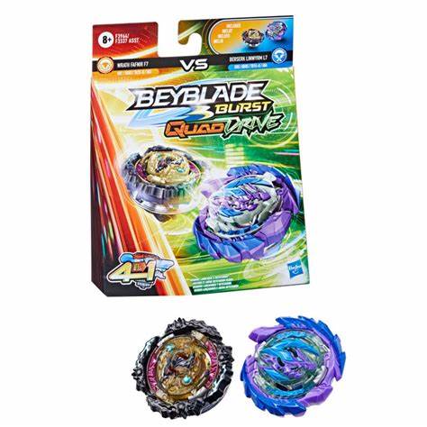 BEYBLADE BURST QUAD DRIVE DUAL PACK WRATH FAFNIR F7 VS BERSERK LINWYRM L7
