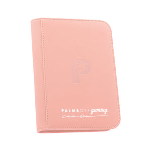 PALMS OFF - Collector's Series 4 Pocket Zip Trading Card Binder - PINK