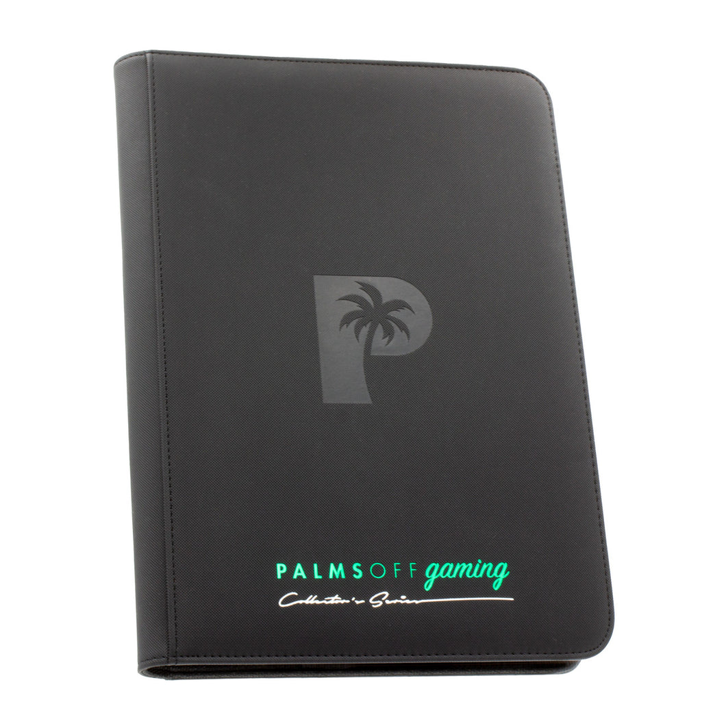 PALMS OFF - Collector's Series 9 Pocket (360) Zip Trading Card Binder - BLACK