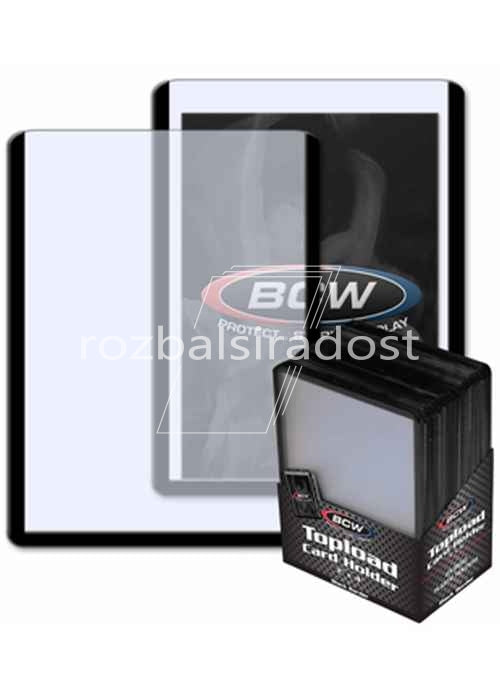 BCW Regular Toploader Card Holder - Black Border (25 ct.)