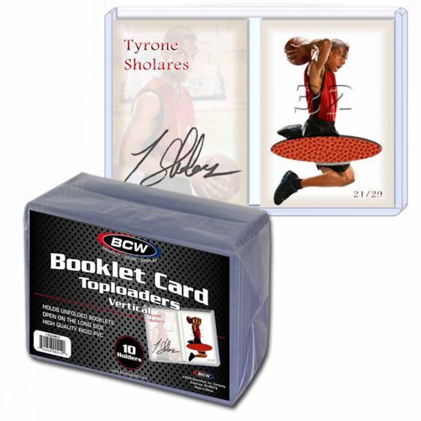 BCW Booklet Card (Vertical) Toploader