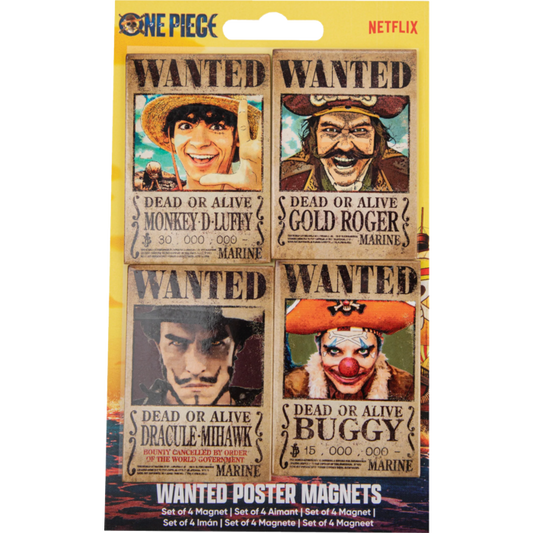 One Piece (2023) - Wanted Poster Magnets 4-Pack