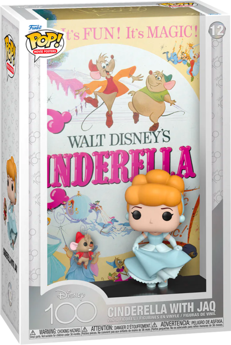 Cinderella (1950) - Cinderella with Jaq Disney 100th Pop! Movie Posters Vinyl Figure