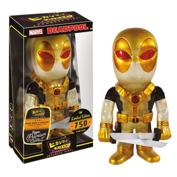 Hikari Sofubi Marvel Japanese Vinyl Figure Deadpool Glitter Black & Gold Exclusive (Only 750 Made)