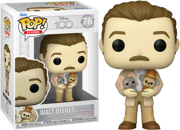 Funko Pop! - Disney 100th - Walt Disney with Dumbo and Timothy Pop! Vinyl Figure #76