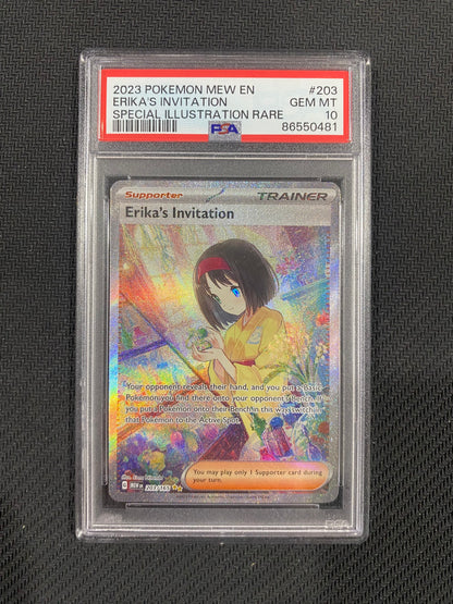 Erika's Invitation 203/165 PSA 10 GEM MINT - Scarlet & Violet 151 - Special Illustration Rare