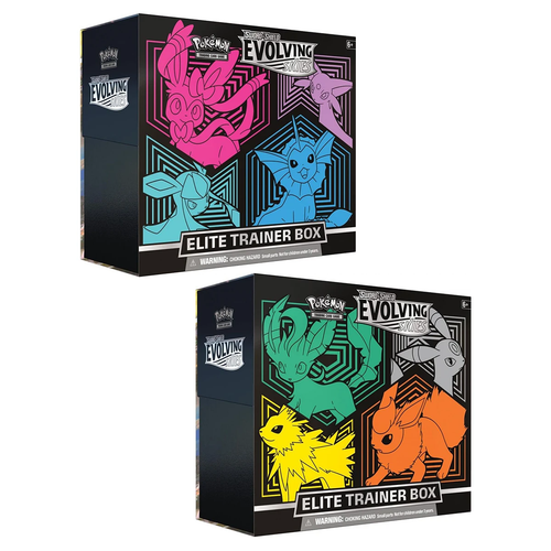 Pokemon TCG Evolving Skies Elite Trainer Box Pair Set Factory Sealed