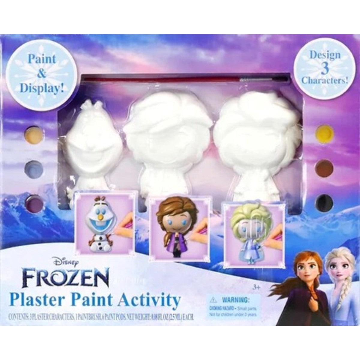 Disney Frozen Plaster Paint 3 Pack Activity Set