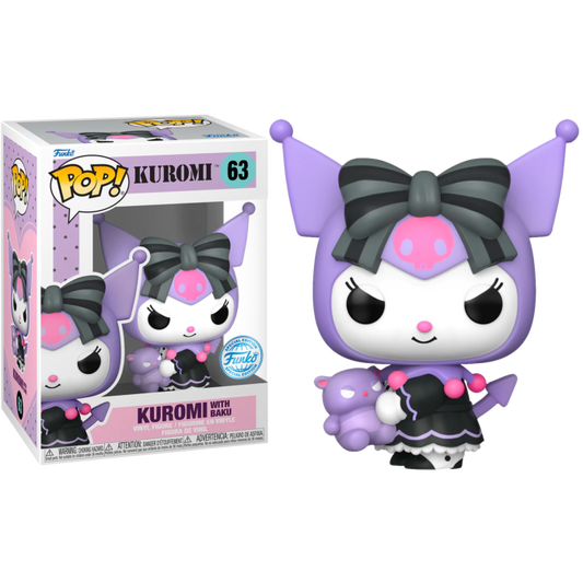 Sanrio - Kuromi with Baku Pop! Vinyl Figure #63