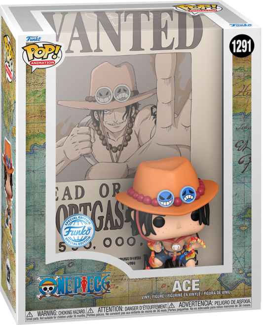 One Piece - Portgas D. Ace Wanted Poster Pop! Cover Vinyl Figure #1291
