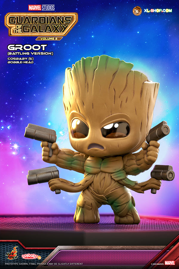 Hot Toys - Guardians of the Galaxy Vol 3 - Groot (Battling Version) Cosbaby